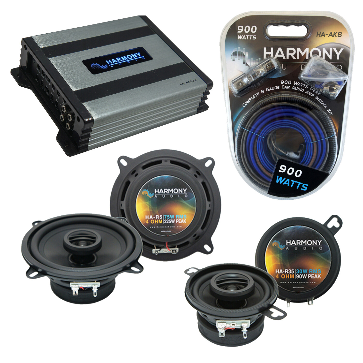 1987-1991 Toyota Camry Factory Speaker Upgrade with R35 R5 & HA-A400.4 Amp