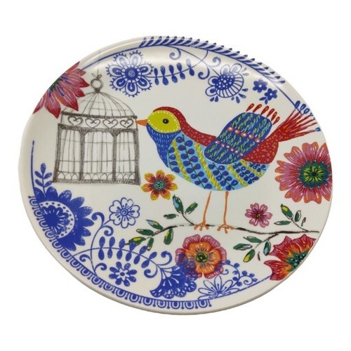 Pier1 Ironstone Bird On Branch Plate - Picture 11 of 12