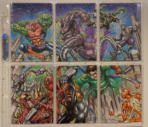 2016 Marvel Masterpieces 6-Card AP Sketch SPIDER-MAN SPIDER-VERSE Genetta🔥🔥1/1