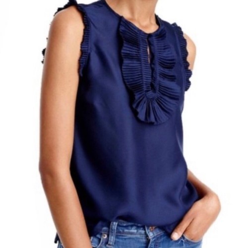 j crew sleeveless ruffle top