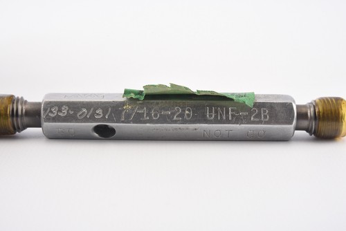 Medidor de rosca Go No Go Greenfield 7/16-20 UNF-2B GO PD .4050 NOT GO PD .4104 V04 - Imagen 3 de 7