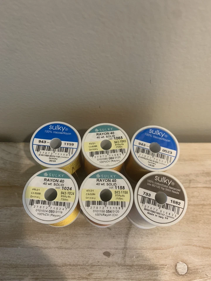 Sulky Premium 40 wt Rayon Cotton Thread 850 yard Spools Fall Golden Colors - Image 3 of 3