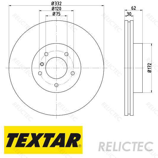 Brake Disc 92107303 for BMW 34116859679 34116765457 34116756045  