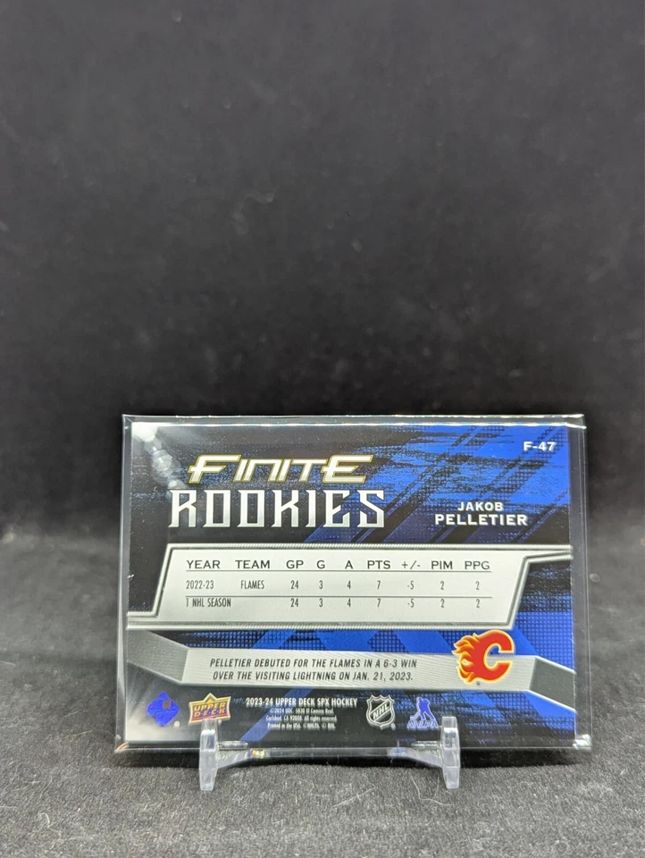 2023 Upper Deck SPx Finite Rookies /799 Jakob Pelletier - Image 2 of 2