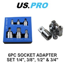 US PRO 6-teiliges Steckschl&uuml;ssel-Adapter-Set - Reduzierst&uuml;ck-Set - Step Up and Step Down 3331