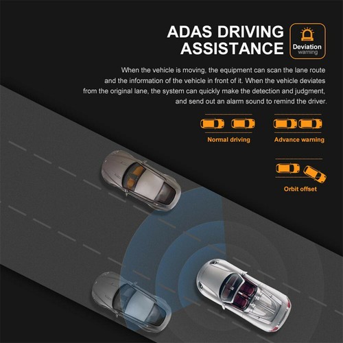 Cámara DVR para automóvil ADAS Dashcam doble lente visión nocturna grabadora de video - Imagen 11 de 12