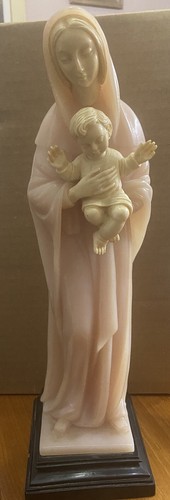 Vintage 14-1/2"T MARY Pink Resin Statue von Gino Ruggeri G.R. Bianchi Italien - Bild 2 von 16