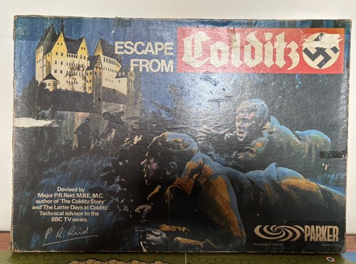 1973 Escape from Colditz Parker Brothers Board Game - 70s Retro Classic Vintage