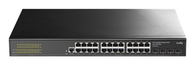 CUDY Layer 2 Managed Switch with 4 Gigabit SFP Slots - Switch - 0,1 Gbps