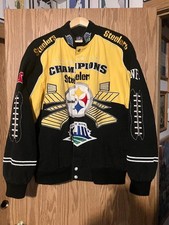 NFL PITTSBURGH STEELERS SUPER BOWL XLIII 6 TIMES CHAMPSIONS JACKET size XL 