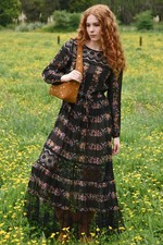 CURATE by Trelise Cooper - Size M/12 - Keep Calm & Lace On Dress - BLACK