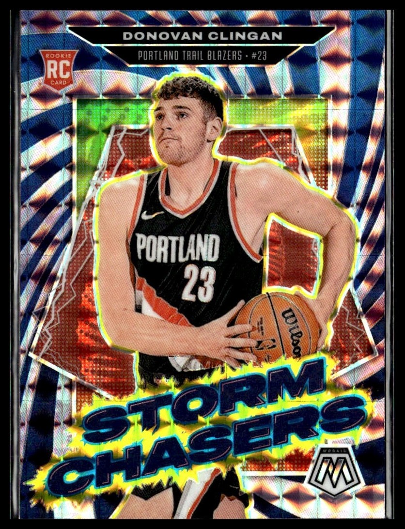 2024-25 Panini Mosaic Storm Chasers 10 Donovan Clingan Portland Trail Blazers RC