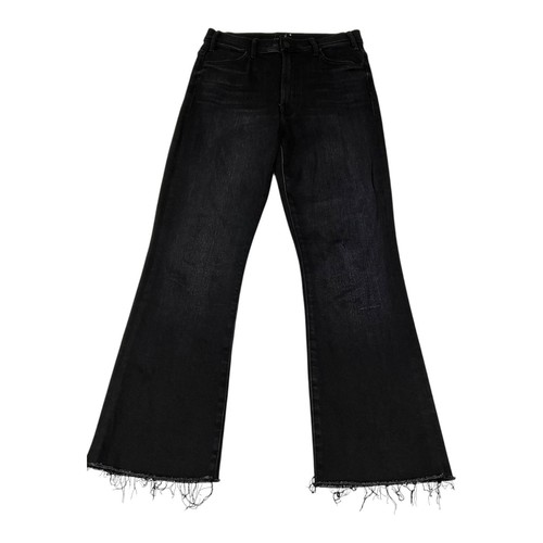 MOTHER The Hustler Ankle Fray Jeans Black Wash Bootcut Denim Gr. 30