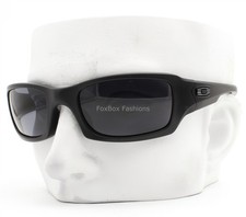 Oakley Fives Squared Sunglasses Matte Black Gray USA Logo OO9238-3354 with Pouch