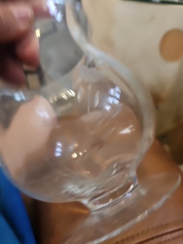 Vintage PRINCESS HOUSE Crystal Candle Lamp #490, Floral Etched  - Picture 2 of 3