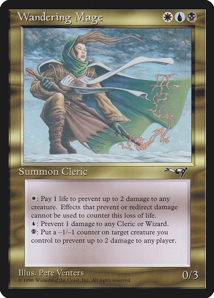 1996 Magic: The Gathering: Alliances - Wandering Mage (#111, Rare, Near Mint)
