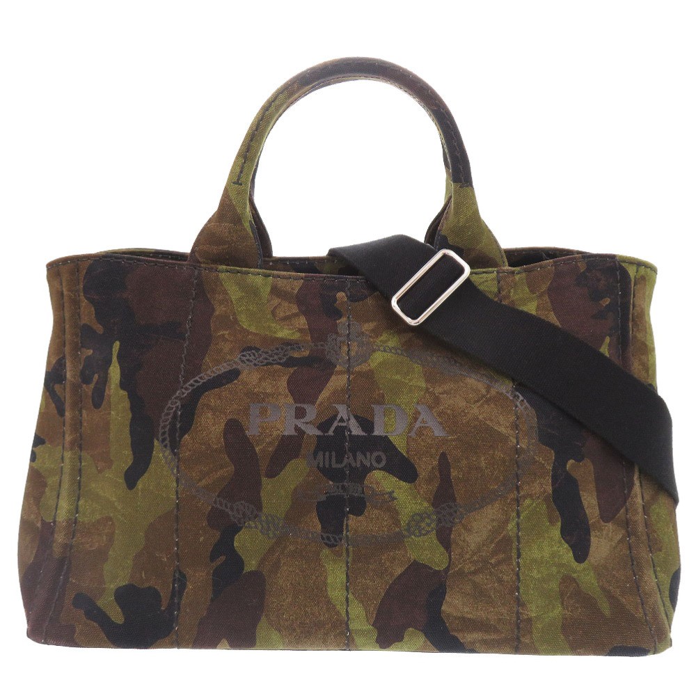 AUTHENTIC PRADA 2WAY camouflage pattern Canapa To… - image 1
