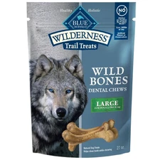 Blue Buffalo Wilderness Wild Bones Grain-Free Dental Chews Dog Treats, Large, 27