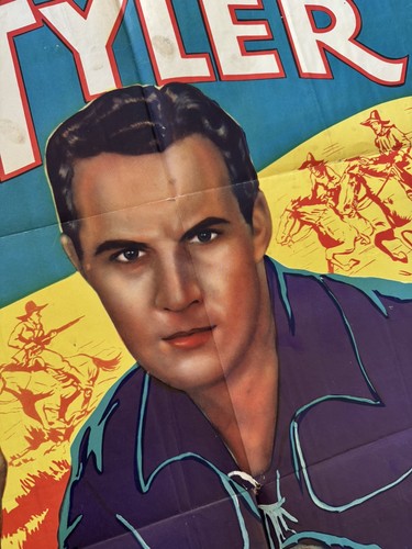 1937 The Feud of the Trail Original One Sheet Western Movie Poster TOM TYLER - Bild 3 von 8