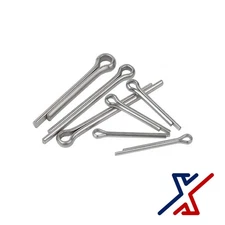 1/8" Diameter x 1/2" Long Zinc-Plated Carbon Steel Cotter Pin by X1 Tools