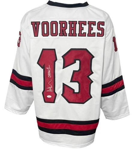 Ari Lehman Jason Voorhees "Friday the 13th" Autographed White Hockey Jersey J...