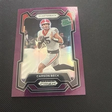Carson Beck 2024 Panini Prizm Draft Pick Rated Prospect Purple Prizm #130 23/75