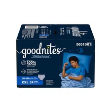 Goodnites Boys Nighttime Bedwetting Underwear, Size XXL 120-165 lbs, 24 Count