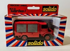 1:43 Solido Toner Gam Mercedes Unimog Sapeurs Pompier France Firefighter Vehicle