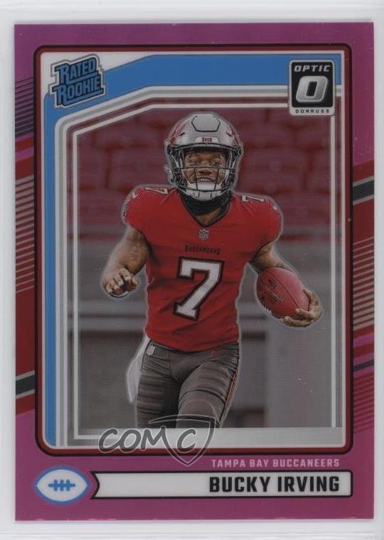 2024 Panini Donruss Rated Rookie Optic Preview Pink Prizm Bucky Irving #301 1e7l