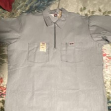 Ben Davis Men's Cotton Black White Striped Short Sleeve Button-Up Shirt XL