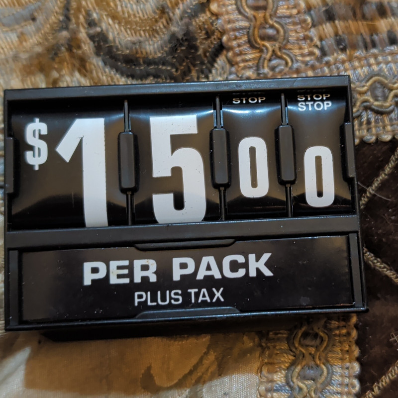 Black Plastic Retail Price Sign Insert, Reusable Flip Style Display Sign