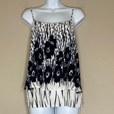NWT Vacay Tiered Floral Tank Top Textured Flowy Beach Camisole Summer Small