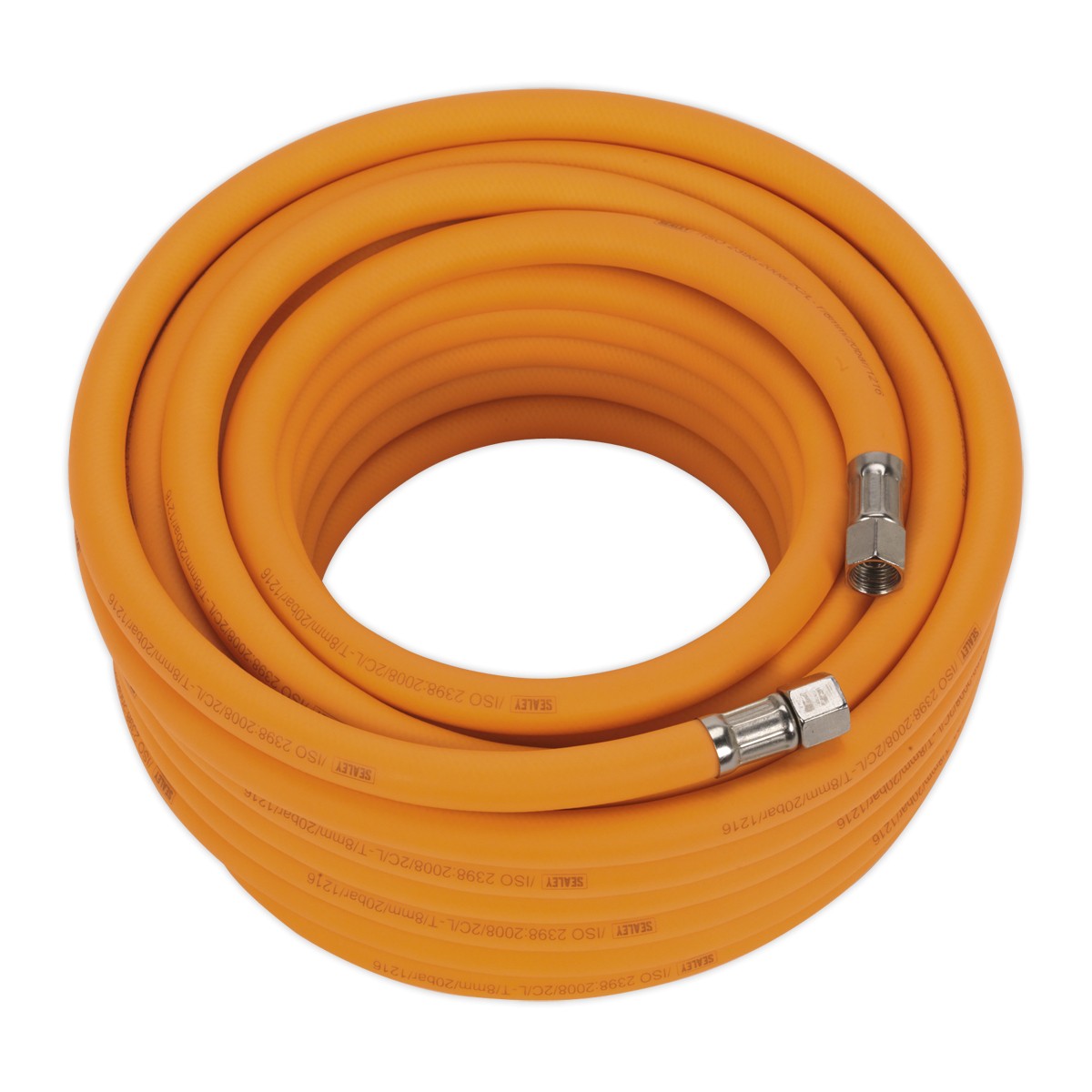 Sealey Men's White 15M X Ø8mm High-Visibility Hybrid Air Hose With 1/4" Bsp Unions - Ahhc15 - Image 10
