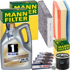 MANN INSPEKTIONSPAKET+5L MOBIL 0W-40 MOTORÖL passend für 1.6 SCe DACIA DUSTER HM