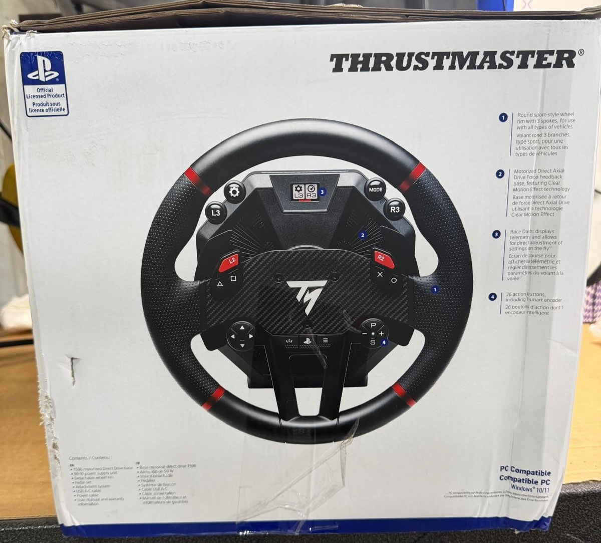 Thrustmaster-T598 Direct Drive Direct Axial Drive Racing Wheel for 