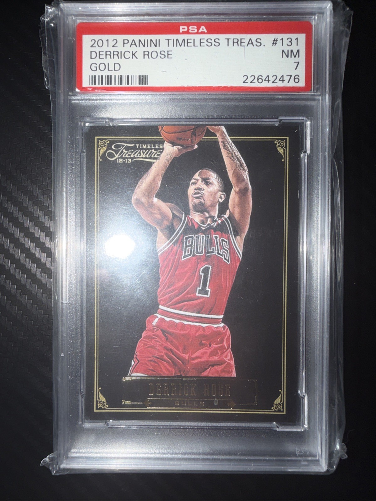 2012 Timeless Treasures Derrick Rose #131 Gold /10 PSA 7 Only Graded Copy