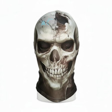 3D Realistic Skull Mask Breathable Mesh Headband Halloween Cosplay