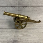 Vintage Civil war Brass/Cast Iron Mini Cannon 9” Long EUC!! FAST SHIPPING!!