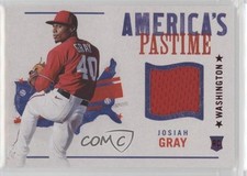 2022 Panini Chronicles America's Pastime Swatches Red Josiah Gray #APS-JG 0s55