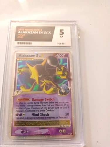 Alakazam [4] LV.X 103/111 ACE graded card