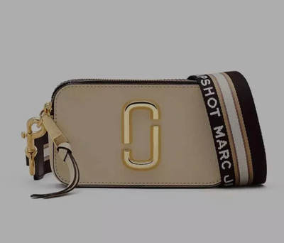 Marc Jacobs Cloud Snapshot Camera Bag, Small Beige with matching cardholder