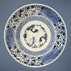 Antique Japanese Ko-Imari Blue & White Porcelain Plate - 8.5" Arita Dish Gump’s — photo 2