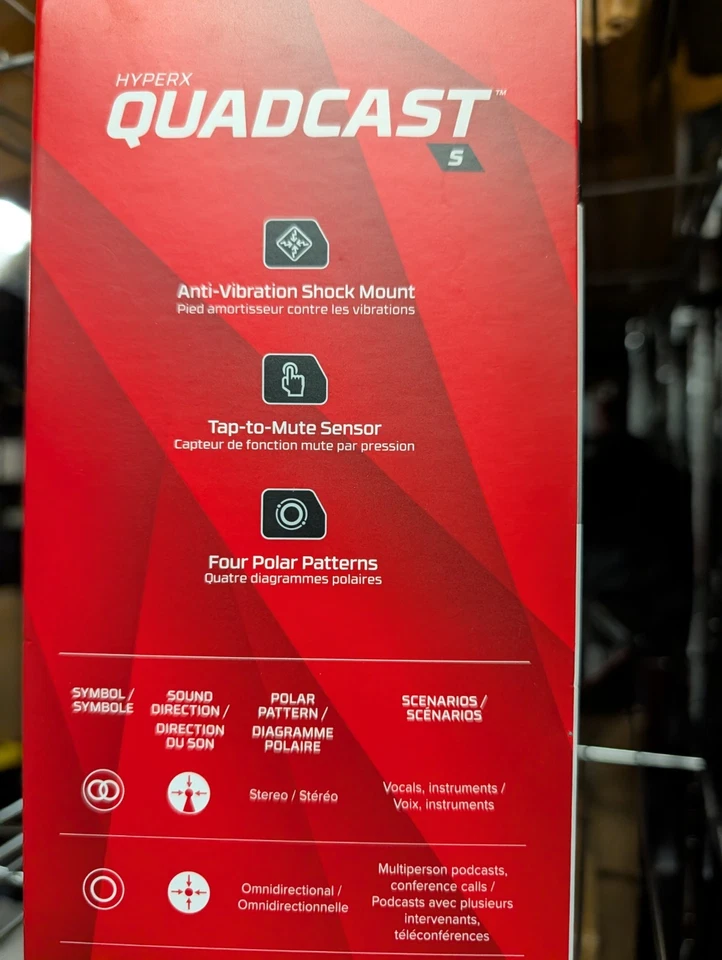 HyperX - QuadCast S Wired RGB Multi-Pattern USB Condenser Microphone - Image 4 of 4