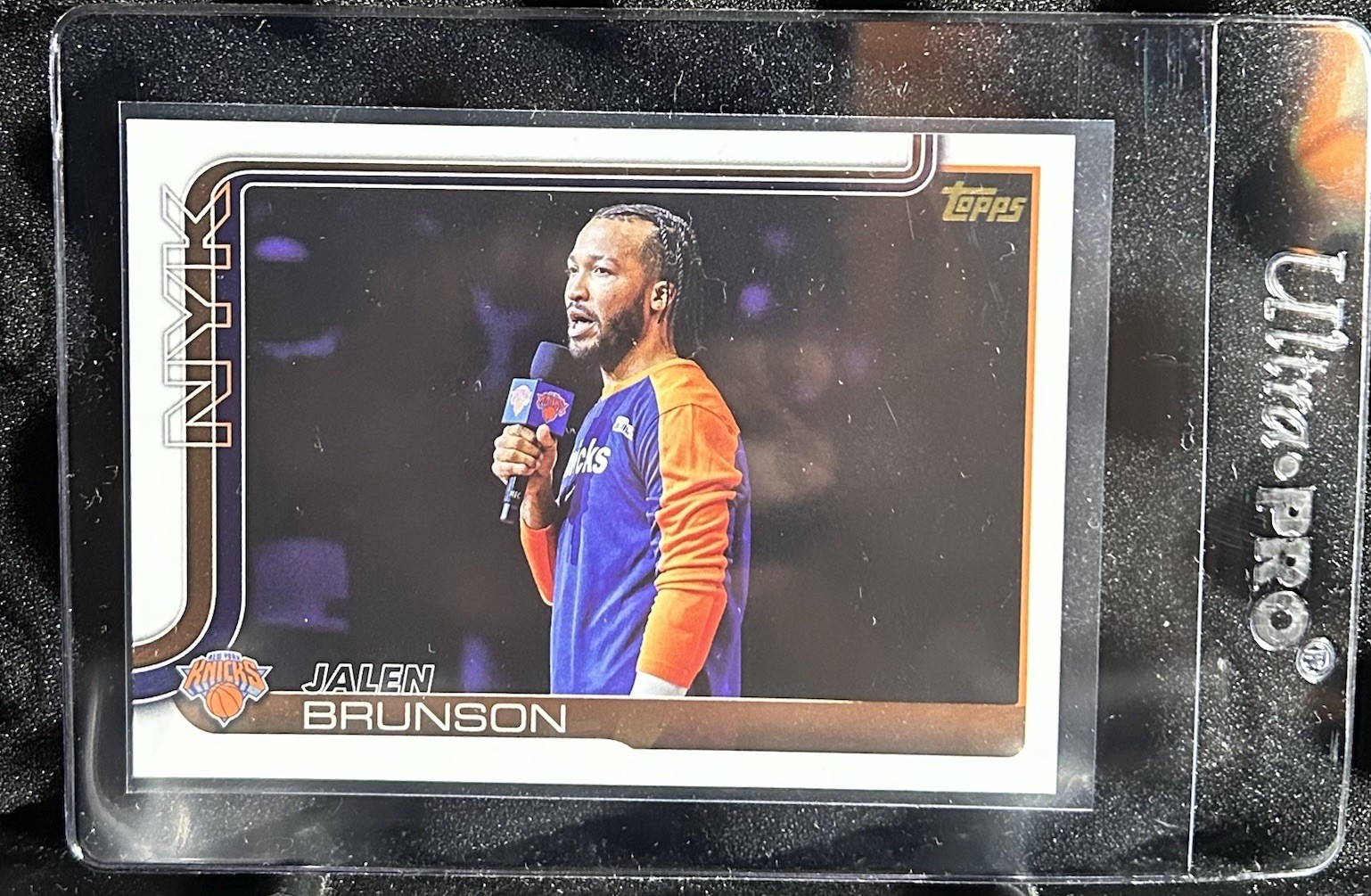2025-26 Topps Basketball Jalen Brunson #14 Golden Mirror Variation SSP Knicks