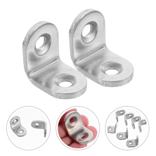 Soportes en forma de L de hierro engrosado de 10 piezas - Imagen 3 de 12