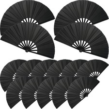 15 Pieces Large Folding Hand Fans for Line Dancing Clapping Popping Rave Fans Bu