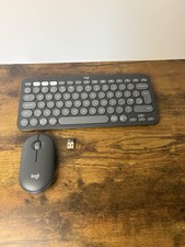 Logitech Pebble Keys 2 K380s Keyboard & Mouse Set Wireless Bluetooth Slim Black