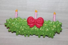 Fisher-Price Loving Family Dollhouse Christmas 3 Candle Window Bow Greenery