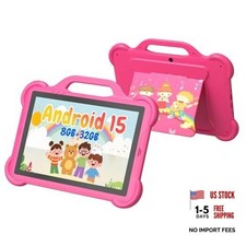 10 inch Kids Tablet, RAM 8GB 3 5Expand 32GB ROM Android 15 Tablets for Pink