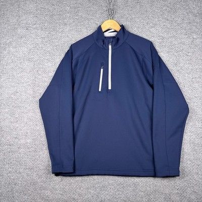 Zero Restriction Mens Large L Navy Blue Tour Series Z500 1/4 Zip Golf Pullover